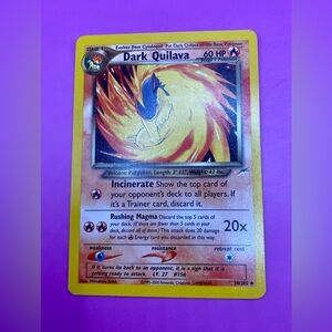 POKÉMON DARK QUILAVA CARD; 39/105; 1st Edition; Neo Destiny; RARE.